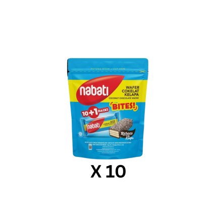 Nabati Chocolate Coated Wafer with Coconut 66g x 10 packs